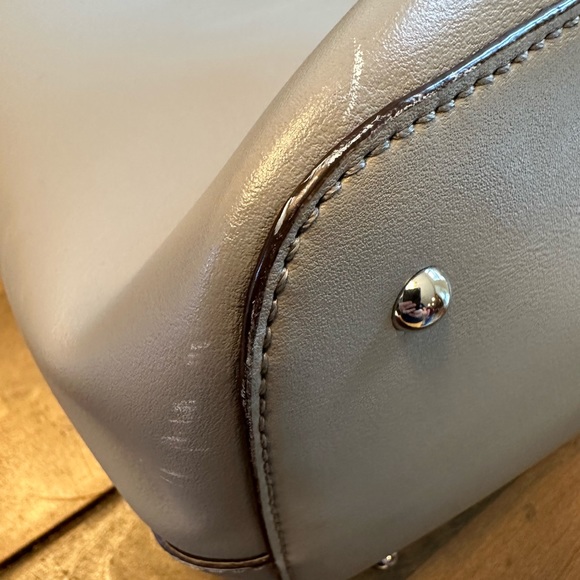 RALPH LAUREN Lauren Tote Dove Gray Leather - Picture 12 of 13